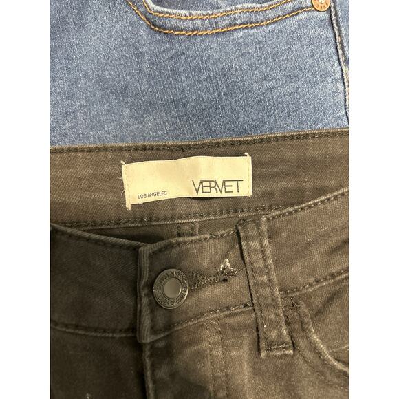 Vervet Jeans Women's 26 Black Skinny High Rise Ankle Button Fly Stretch Denim - Picture 3 of 8